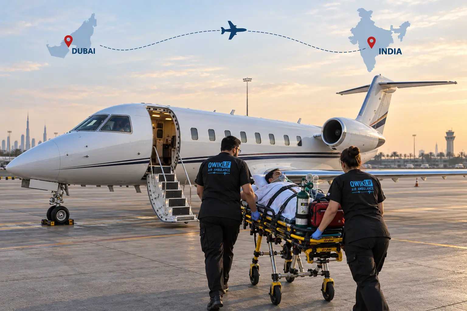 Air Ambulance from UAE to India