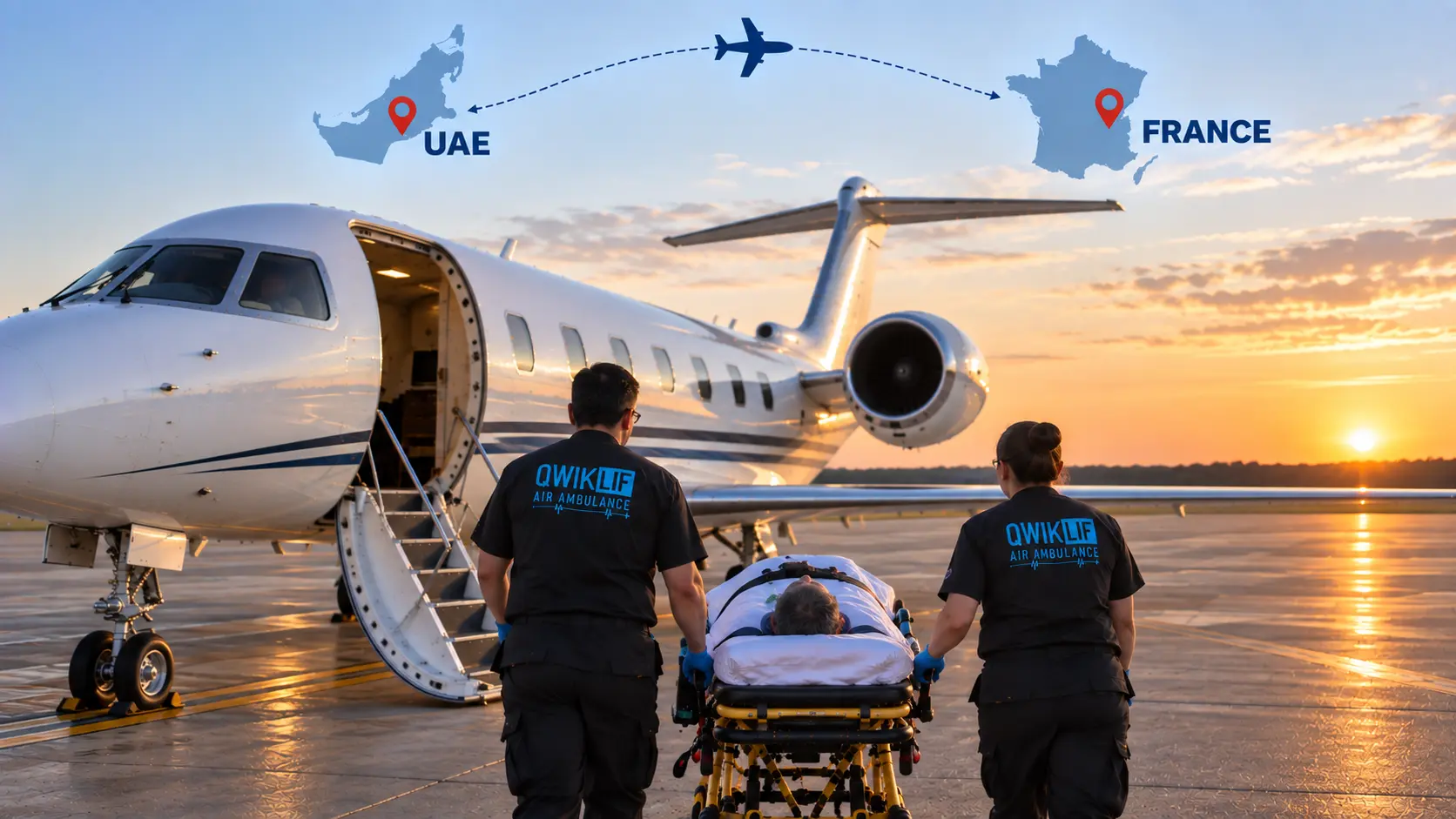 Air Ambulance from UAE to France