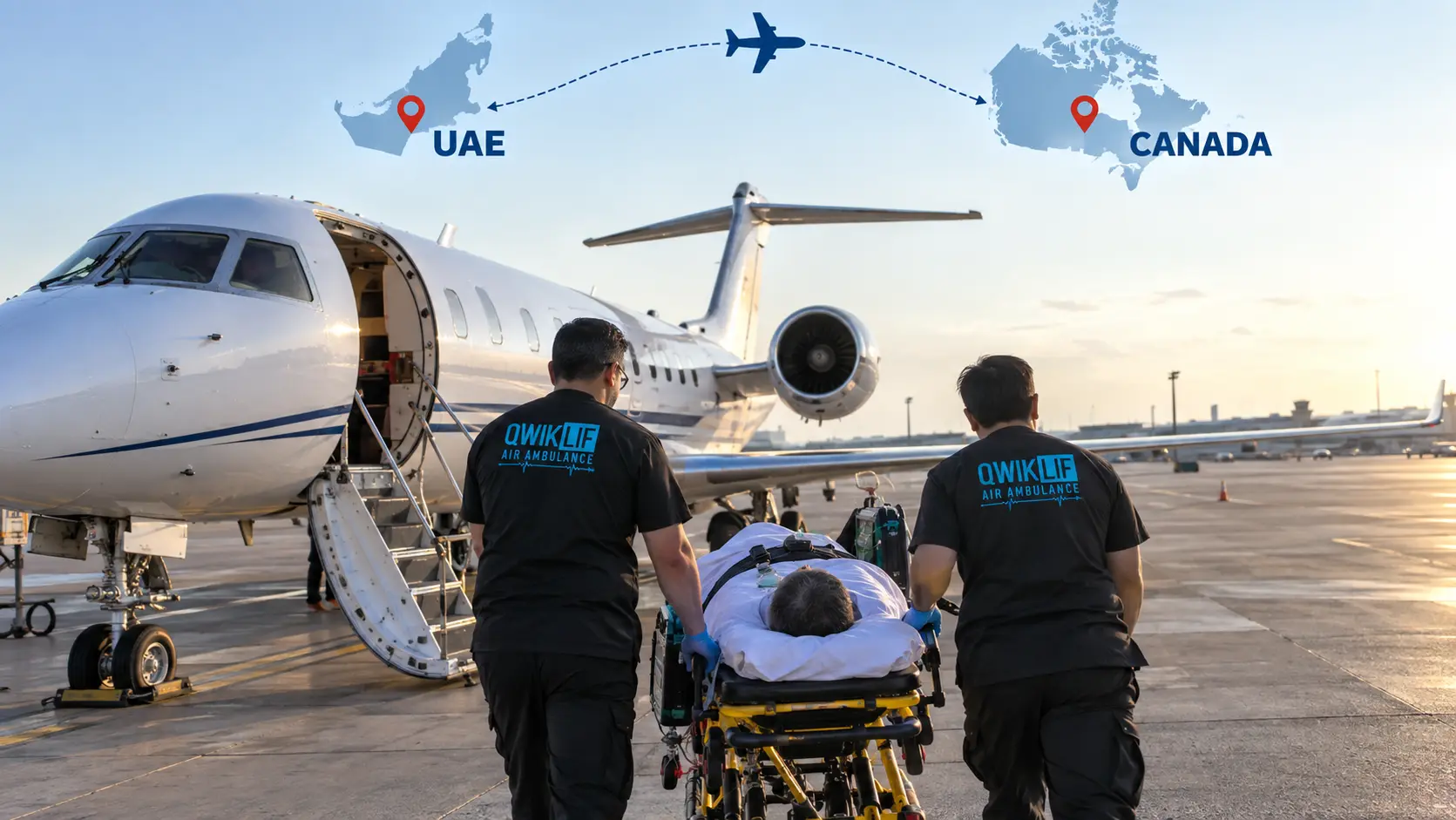 Air Ambulance from UAE to Canada: Safe and Medically Supervised Patient Transfer